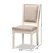 Baxton Studio Louane French Inspired Grey Fabric Upholstered and White Finished Wood Dining Chair, PK2 201-2PC-12332 - alternate 3